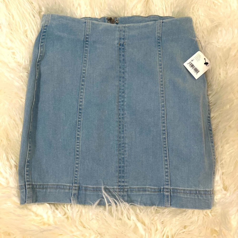 Free People Denim Pencil Skirt